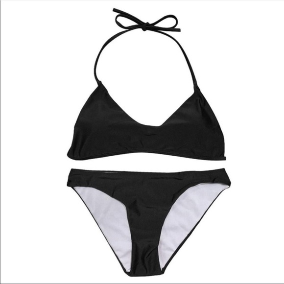 Halter string bikini. Green and black. NWT - Picture 8 of 8